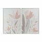 Painting DKD Home Decor 62,2 x 3,5 x 90 cm Flowers Shabby Chic (2 Units)