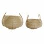 Set di Cestini DKD Home Decor ‎S3018474 Naturale Rattan (35 x 35 x 37 cm) (25 x 25 x 22 cm) (2 pcs)