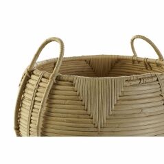 Set di Cestini DKD Home Decor ‎S3018474 Naturale Rattan (35 x 35 x 37 cm) (25 x 25 x 22 cm) (2 pcs)