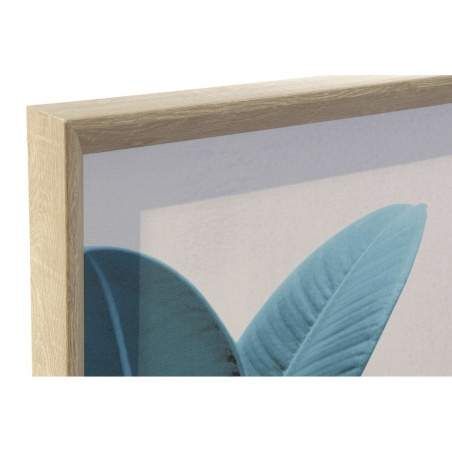 Quadro DKD Home Decor Tropicale Foglia della pianta 45 x 3,5 x 60 cm (4 Unità)