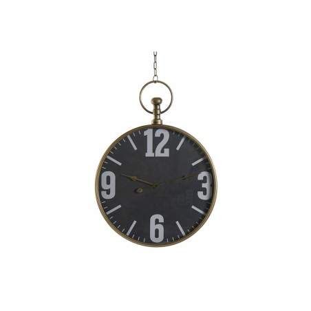 Orologio da Parete DKD Home Decor Cristallo Nero Dorato Ferro