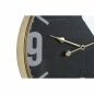 Orologio da Parete DKD Home Decor Cristallo Nero Dorato Ferro