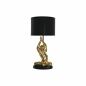 Lampada da tavolo DKD Home Decor Nero Dorato Poliestere Resina Scimmia (25 x 25 x 48 cm)