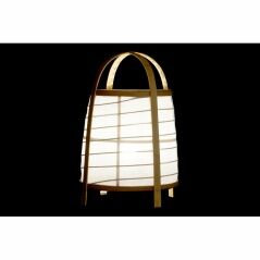 Lampada da tavolo DKD Home Decor Bianco Naturale Bambù 40 W 220 V 32 x 32 x 45,5 cm