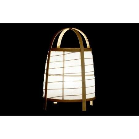 Lampada da tavolo DKD Home Decor Bianco Naturale Bambù 40 W 220 V 32 x 32 x 45,5 cm