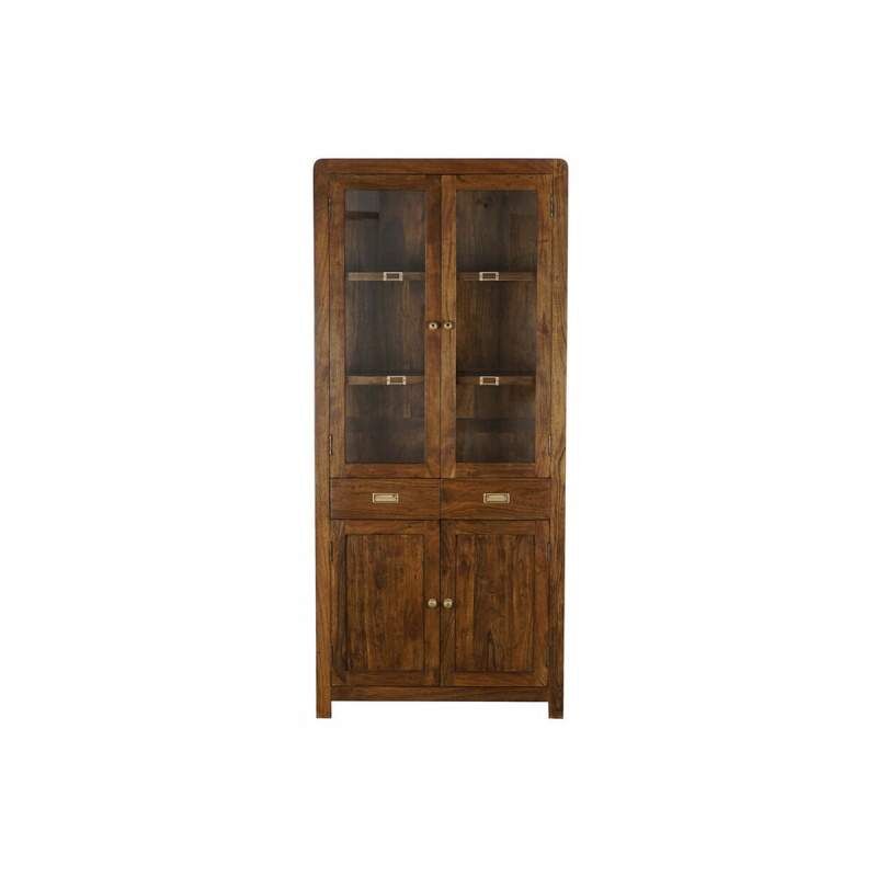 Stand Espositore DKD Home Decor 85 x 42 x 190 cm Cristallo Dorato Marrone Acacia