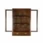 Stand Espositore DKD Home Decor 85 x 42 x 190 cm Cristallo Dorato Marrone Acacia