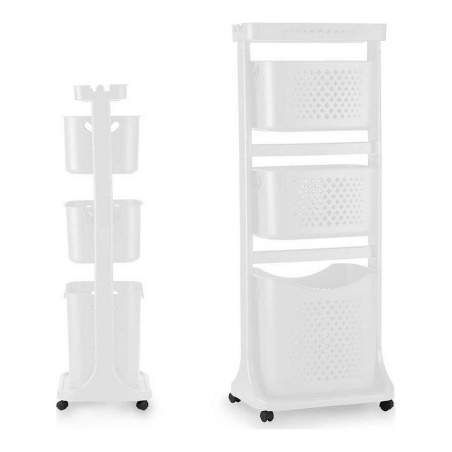 Carrello porta abiti Bianco polipropilene (33 x 112 x 42,5 cm)