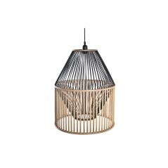 Lampadario DKD Home Decor Marrone Nero Legno Bambù 50 W 43 x 43 x 53 cm