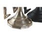 Candelabro DKD Home Decor 12 x 10 x 27 cm Champagne Nero Alluminio Moderno (2 Unità)