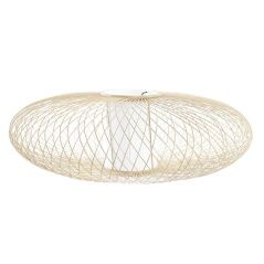 Lamp Shade DKD Home Decor Polyester Bamboo (62 x 62 x 20 cm)