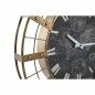 Orologio da Parete DKD Home Decor 60 x 6,5 x 78 cm Cristallo Argentato Nero Dorato Ferro (2 Unità)