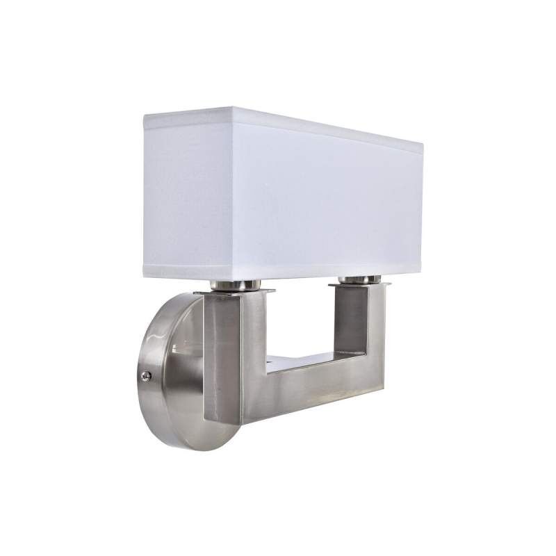 Lampada da Parete DKD Home Decor Argentato Metallo Poliestere Bianco 220 V 40 W (25 x 14 x 24 cm)