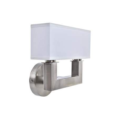 Wall Lamp DKD Home Decor Silver Metal Polyester White 220 V 40 W (25 x 14 x 24 cm)