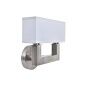 Lampada da Parete DKD Home Decor Argentato Metallo Poliestere Bianco 220 V 40 W (25 x 14 x 24 cm)