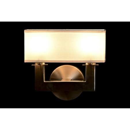 Wall Lamp DKD Home Decor Silver Metal Polyester White 220 V 40 W (25 x 14 x 24 cm)