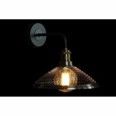 Wall Lamp DKD Home Decor Black Golden Metal 220 V 50 W (27 x 28 x 28 cm)