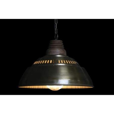 Ceiling Light DKD Home Decor Brown Golden Iron Mango wood 50 W 43 x 43 x 31 cm