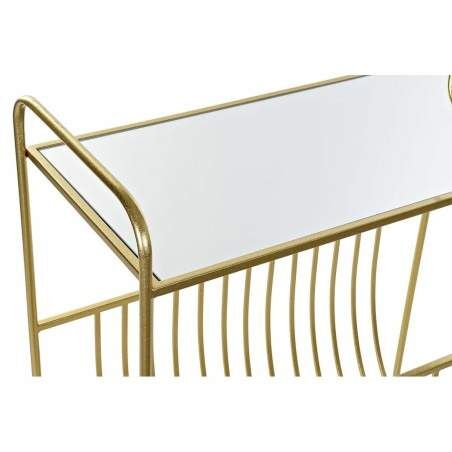 Magazine rack DKD Home Decor Mirror Golden Metal (76 x 35 x 83 cm)