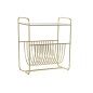 Magazine rack DKD Home Decor Mirror Golden Metal (76 x 35 x 83 cm)