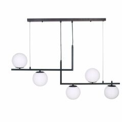 Lampadario DKD Home Decor Cristallo Nero Metallo (110 x 35 x 43 cm)