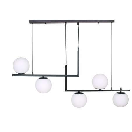 Ceiling Light DKD Home Decor Crystal Black Metal (110 x 35 x 43 cm)