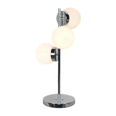 Lampada da tavolo DKD Home Decor 26 x 26 x 59 cm Cristallo Argentato Metallo Bianco 220 V 50 W 23 x 23 x 49 cm