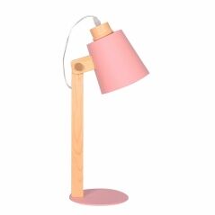 Desk lamp DKD Home Decor Green Pink Natural Wood Metal 50 W 220 V 18 x 20 x 45 cm 15 x 20 x 50 cm (2 Units)