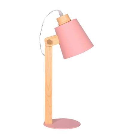 Desk lamp DKD Home Decor Green Pink Natural Wood Metal 50 W 220 V 18 x 20 x 45 cm 15 x 20 x 50 cm (2 Units)