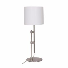 Desk lamp DKD Home Decor Silver Metal White Modern (23 x 23 x 64 cm)