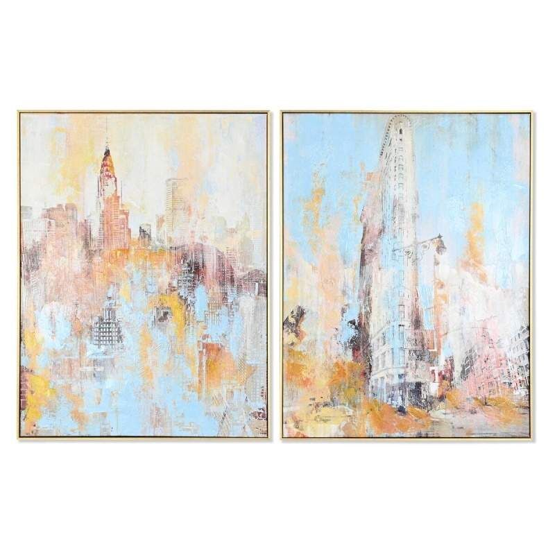 Painting DKD Home Decor 60 x 3,5 x 80 cm City 60 x 3 x 80 cm Loft (2 Units)