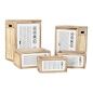 Laundry basket DKD Home Decor Natural Paolownia wood (40 x 30 x 55 cm) (5 Pieces)