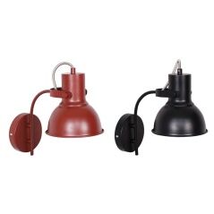 Lampada da Parete DKD Home Decor 15 x 20 x 28 cm 16,5 x 26 x 28 cm Rosso Nero Metallo 220 V 50 W Loft (2 Unità)