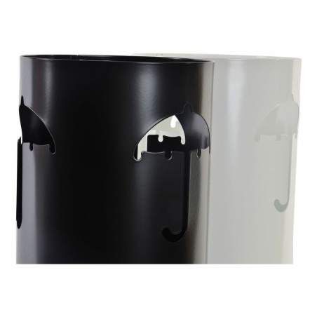 Umbrella stand DKD Home Decor 19 x 47 cm White Black Steel Umbrella 19 x 19 x 47 cm (2 Units)