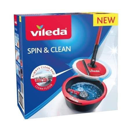 Mop with Bucket Vileda Spin & Clean Girevole polipropilene