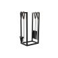 Log Stand DKD Home Decor Steel Aluminium (20 x 38 x 60 cm)