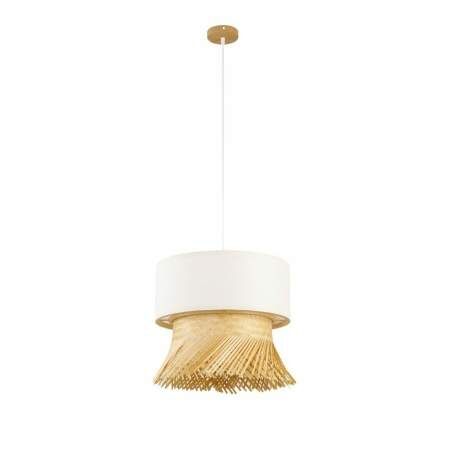 Ceiling Light DKD Home Decor Polyester Bamboo (40 x 40 x 39 cm)