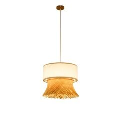 Lampadario DKD Home Decor Poliestere Bambù (40 x 40 x 39 cm)