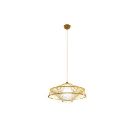 Ceiling Light DKD Home Decor Polyester Bamboo (50 x 50 x 23 cm)