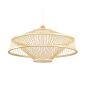 Ceiling Light DKD Home Decor Polyester Bamboo (50 x 50 x 23 cm)