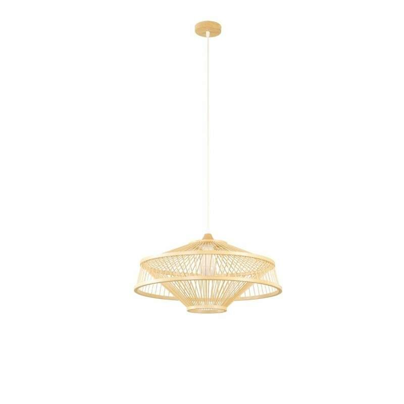 Lampadario DKD Home Decor Marrone Bambù (50 x 50 x 23 cm)