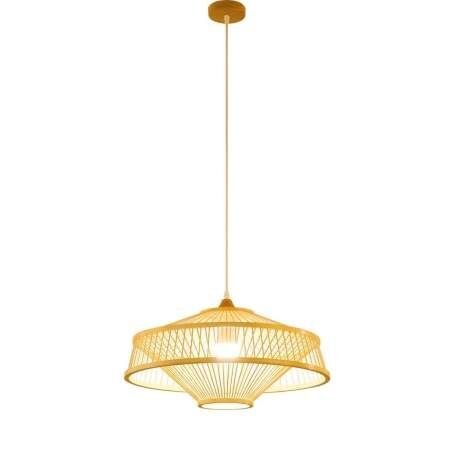 Ceiling Light DKD Home Decor Brown Bamboo (50 x 50 x 23 cm)