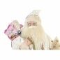 Decorative Figure DKD Home Decor Father Christmas Christmas Grey Pink PVC Wood 32 x 20 x 60 cm