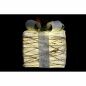 Set di Scatole Decorative DKD Home Decor LED Bianco Argentato 25 x 25 x 28 cm (3 Pezzi)