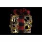 Set of decorative boxes DKD Home Decor LED Silver Black Red Red/Black Rattan Glitter 25 x 25 x 30 cm (3 Pieces)