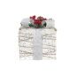 Set of decorative boxes DKD Home Decor LED White Red Green Silver 25 x 25 x 30 cm (3 Pieces)