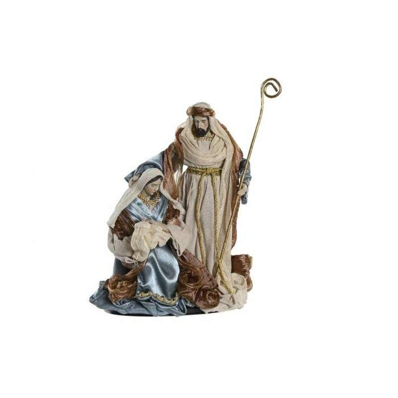 Presepe di Natale DKD Home Decor Azzurro Dorato 48 x 28 x 90 cm