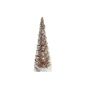 Cones DKD Home Decor Christmas White Natural Silver 20 x 20 x 80 cm (3 Pieces)