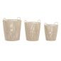 Set di Cestini DKD Home Decor Beige Metallo 42 x 42 x 51 cm 3 Pezzi