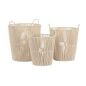 Set di Cestini DKD Home Decor Beige Metallo 42 x 42 x 51 cm 3 Pezzi